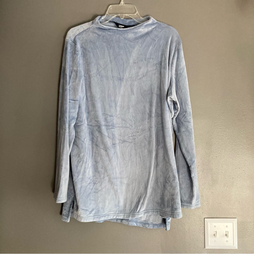 Lands’ End Soft & Cozy Blue Tunic Pajama Top